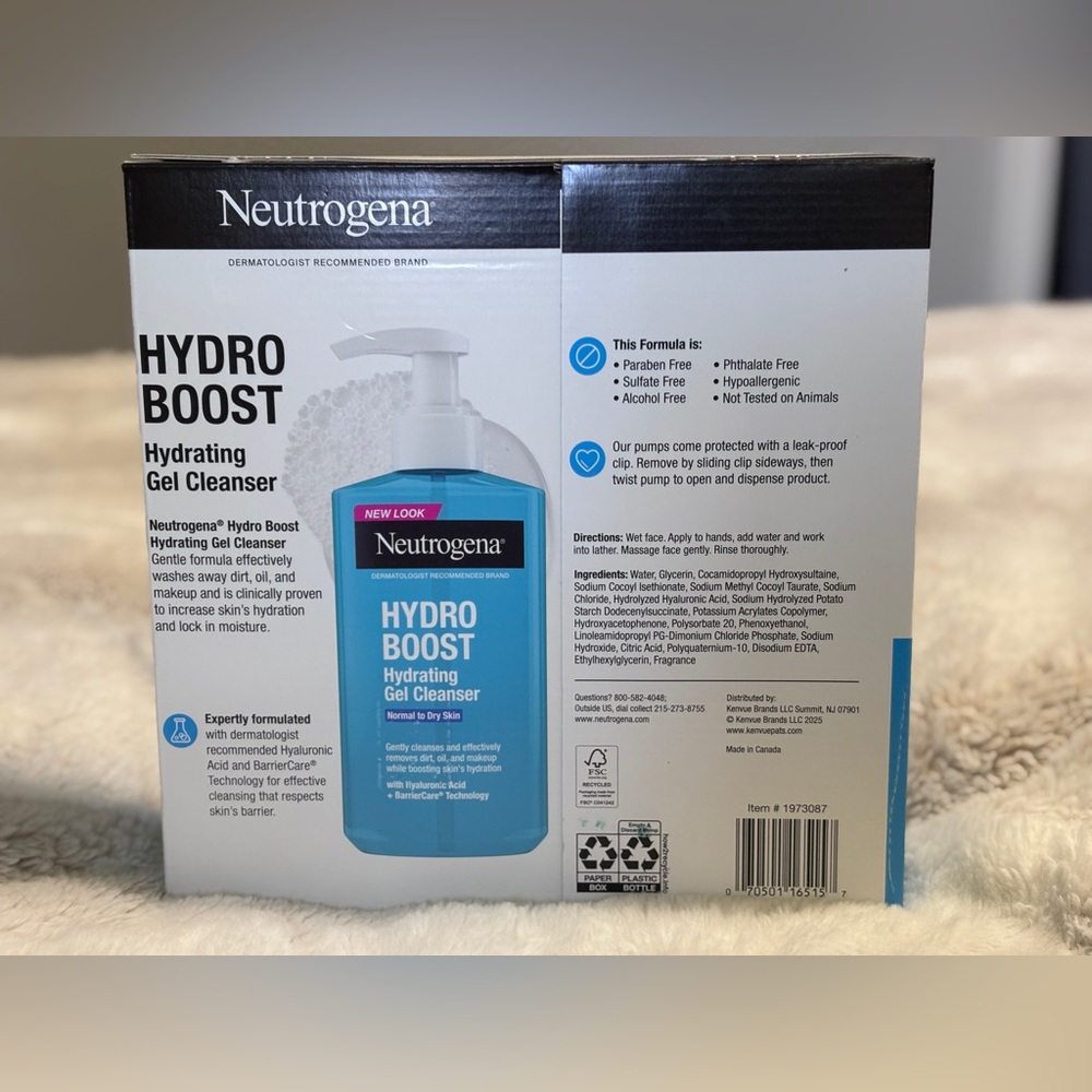 Neutrogena Hydro Boost Gel Cleanser 2pk - 12oz each - Picture 2 of 2